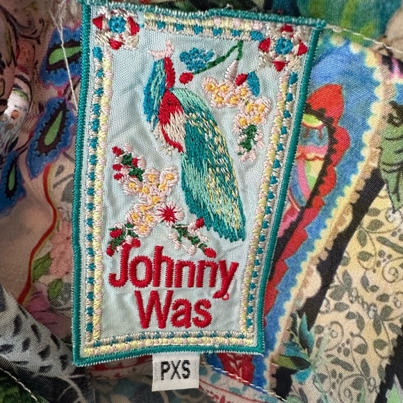 Johnny Was Colorful Floral Button-Up Shirt petite size XS - Picture 3 of 9